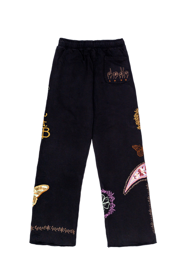 Hover Alternative image -  Winny Black Embroidered Pants