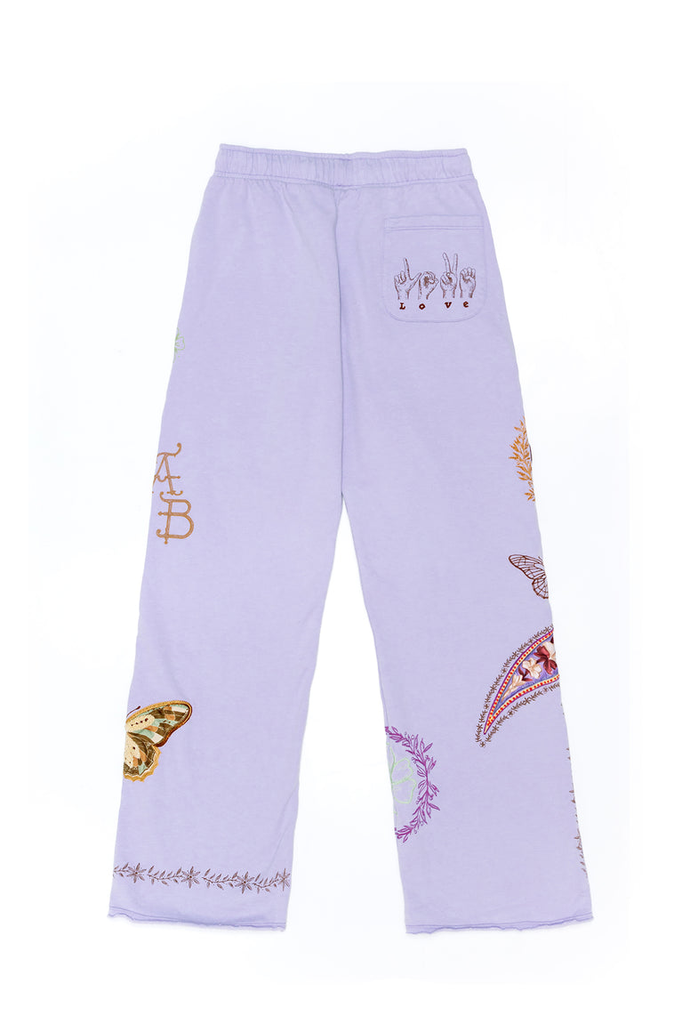 Hover Alternative image -  Winny Lilac Embroidered Pants