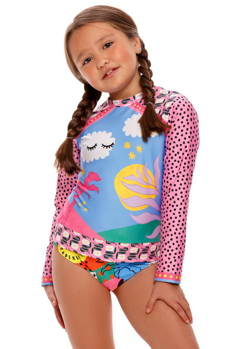 Main image -  Joo-Bah-Lackie-Kids-Rashguard-Set-10250-front-with-model