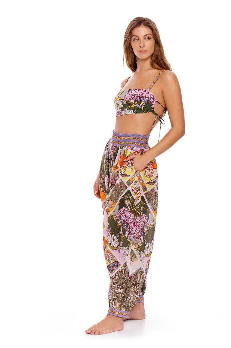 Agua Bendita Panay Crop Top in Multicolor